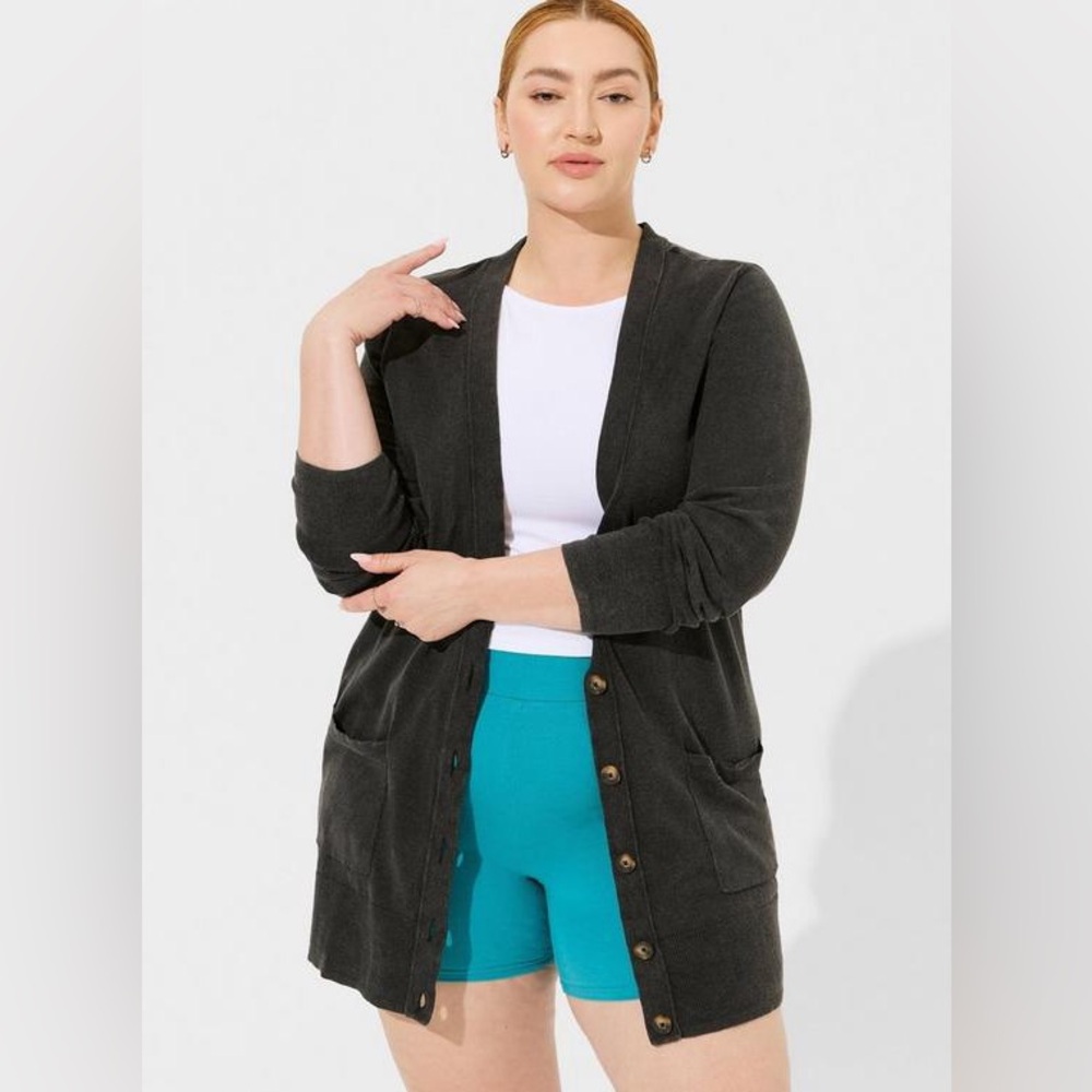 Torrid Cotton Longline Boyfriend Sweater 0x